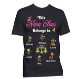 This Grandma Nana Poppy Belongs to Little Elves Personalized T-Shirts Christmas Special Edition Any Nickname up to 30 Kids