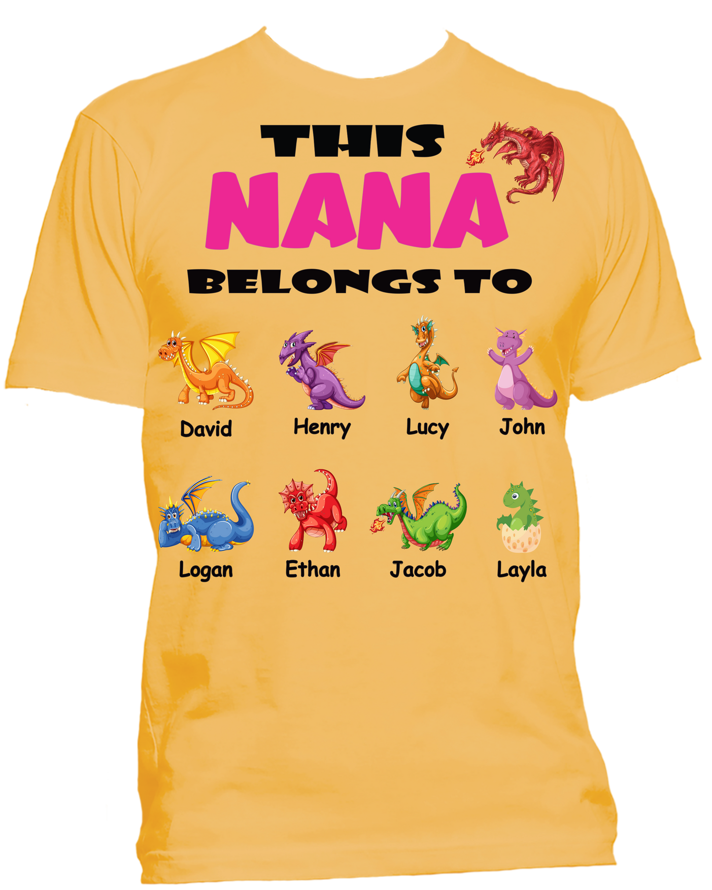 Nana Grandma Grandpa Papa or Any nickname Personalized Relaxed Tee Exclusive Design
