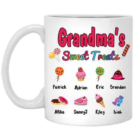 Grandma Nana's Sweet Treats Personalized Ceramic Coffee Mugs Special Edition