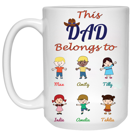 This Grandpa Dad Belongs to Personalized Coffee Mugs High Quality