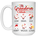 This Grandma Claus Belongs To Personalized Ceramic Coffee Mugs Christmas Special Edition