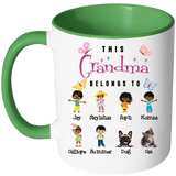 This NaNa Belongs to Personalized Colorful Coffee Mug Print Both Sides - Limited Edition up to 18 Kids/Pets