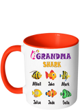 This Nana Grandma Shark Belongs to Personalized Colorful Coffee Mug Print Both Sides - Limited Edition up to 18 Kids