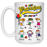 This Cool Grandpa Belongs to High Quality Ceramic Coffee Mug Both Sides Print