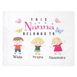 This Nana Belongs to Personalized Fleece Blanket