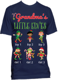 GRANDMA LITTLE ELVES RELAXED TEE***ANY NICK NAME*** Up to 18 Kids CHRISTMAS DAY SPECIAL