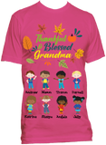 THANKFUL AND BLESSED GRANDMA NANA RELAXED TEE***ANY NICK NAME*** Up to 18 Kids THANKSGIVING SPECIAL