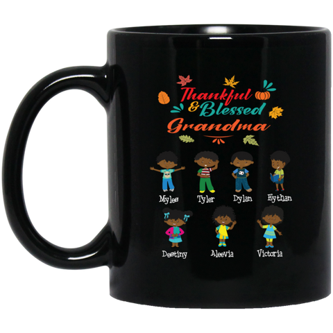 Thankful & Blessed Grandma's Personalized Mug