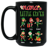 Grandma Nana Little Elves Personalized Ceramic Coffee Mugs Christmas Special Edition