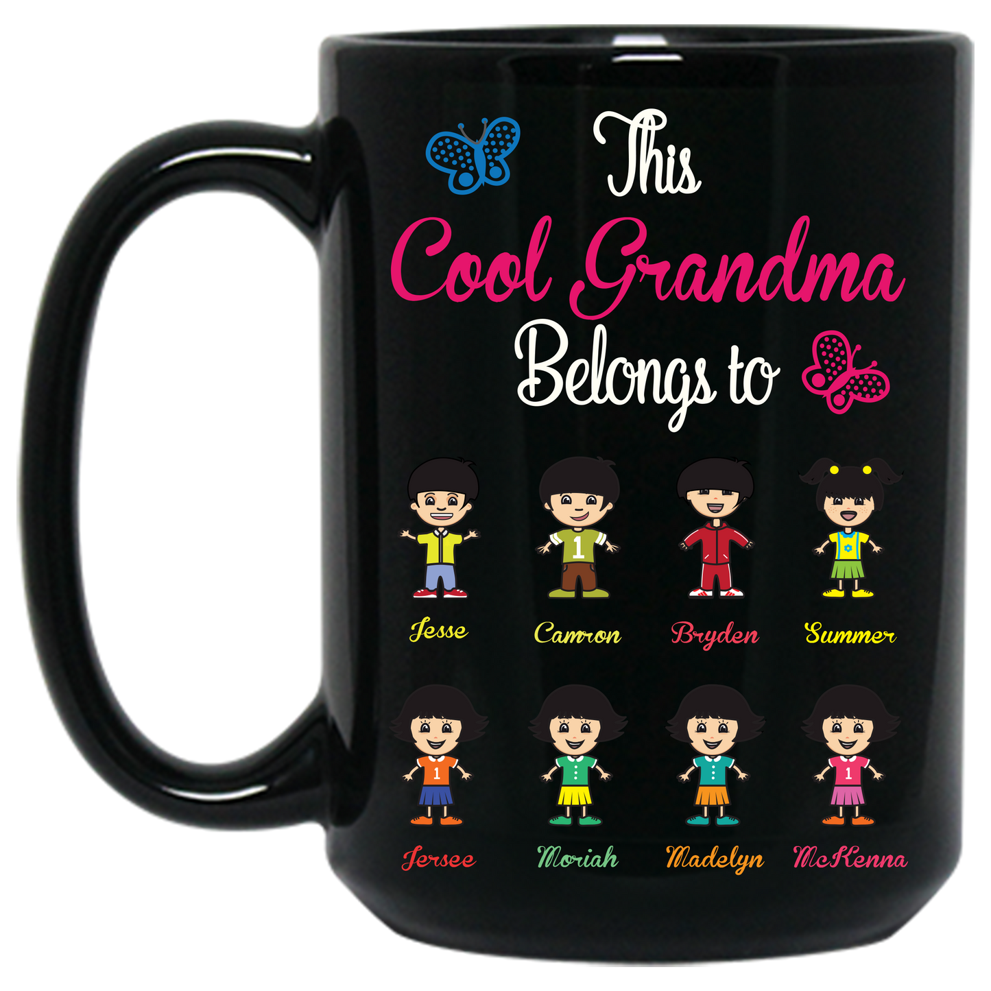 This Cool Grandma Belongs to High Quality Ceramic Coffee Mug Both Sides Print