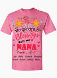 My Greatest Blessings Call Me Grandma Nana T-Shirts Mother's Day Gift Special