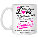 I Never Knew How Much Love My Heart Could Hold Personalized Ceramic Coffee Mugs