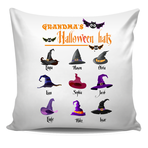 Nana Grandpa Halloween Hats Halloween Special Personalized Pillow Cover