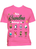This Grandma Nana Belongs to Personalized T-Shirts Christmas Special Edition Any Nickname up to 30 Kids