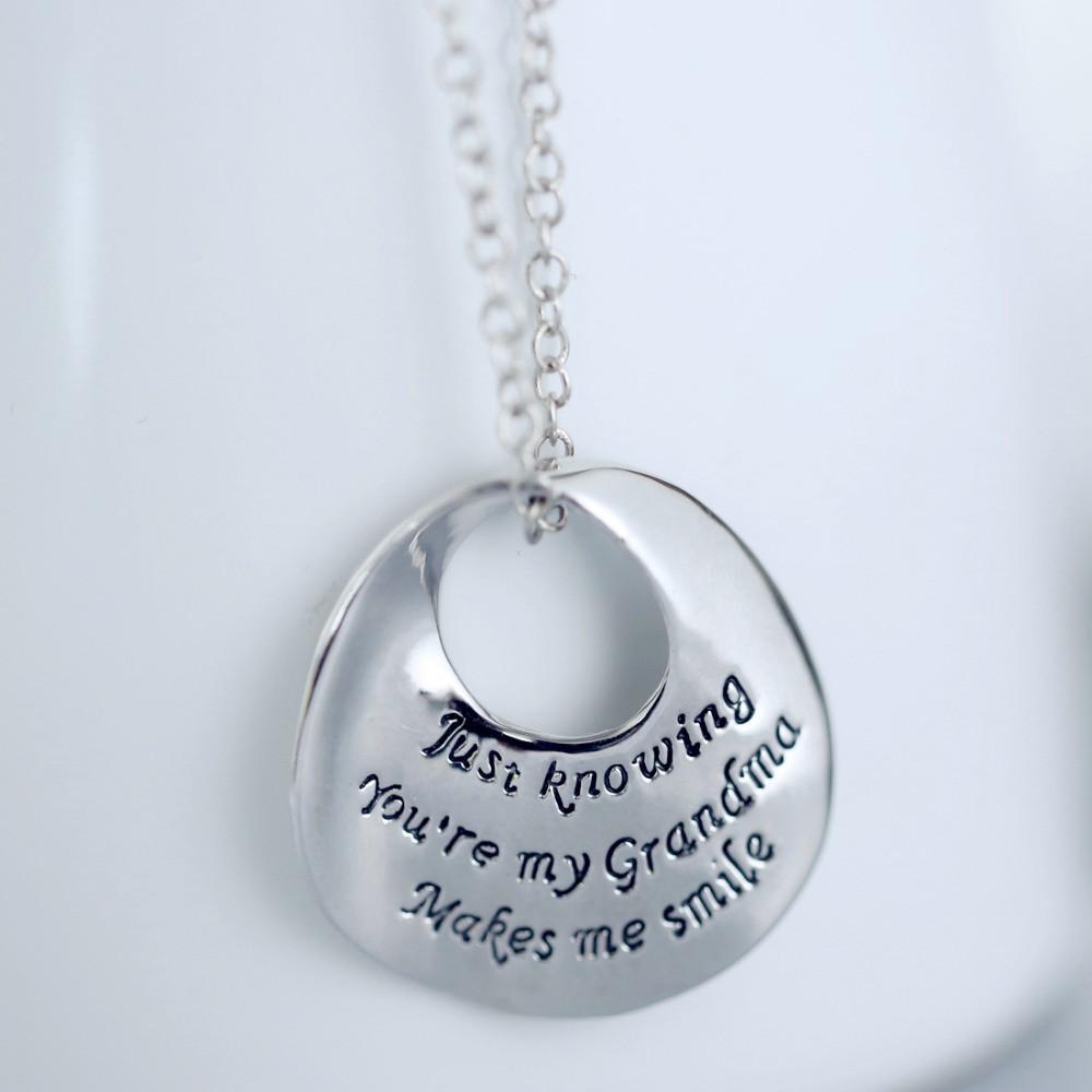 Grandma necklace Mother's day pendant necklace Grandma Letter Pendant Necklaces jewelry For best gift