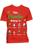 This Grandma Nana Belongs to Personalized T-Shirts Christmas Special Edition Any Nickname up to 30 Kids