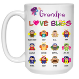 Grandpa Daddy's Love Bugs Personalized Coffee Mugs High Quality