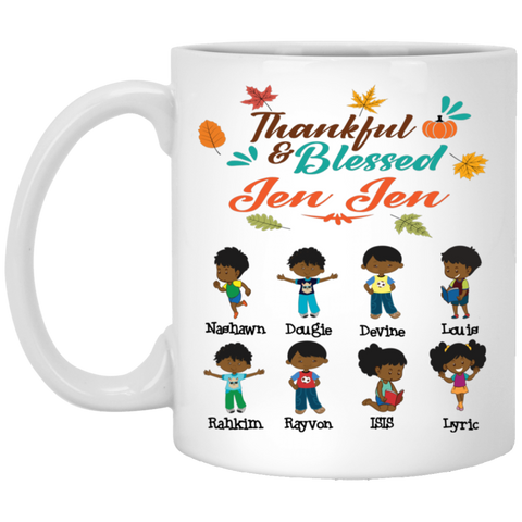Thankful & Blessed Grandma's Personalized Mug